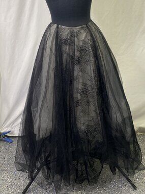 NWT~Essential Elements Chicago~ Black Tulle/Net Gothic Skirt~OSFM
